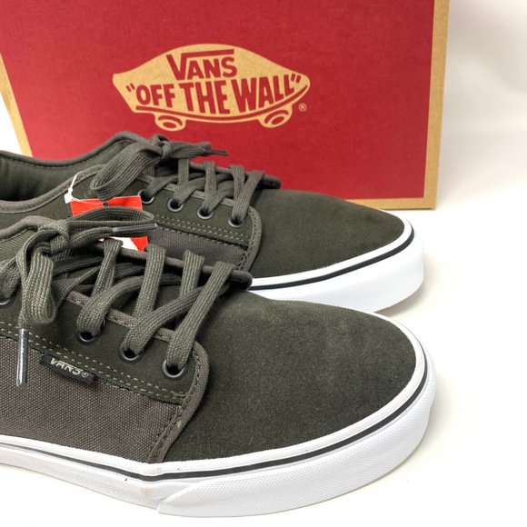 💖MEGA SALE💖Vans Chukka  Olive Gray Suede Canvas Skate  Womens  9 VN0A38CGY33 - Picture 7 of 11